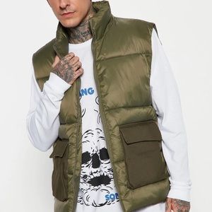 Fashion Nova Men Olive Green Vest